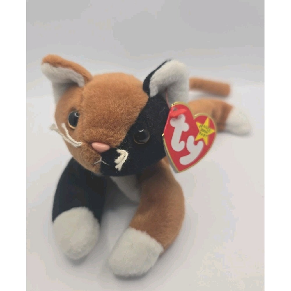 1996 Ty Beanie Baby "Chip" Retired Calico Cat BB15